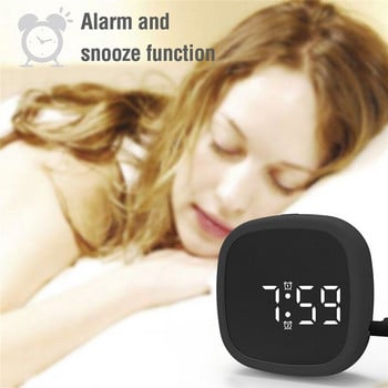 Ψηφιακό ξυπνητήρι με ενεργοποιημένο ήχο USB Mini LED Ξυπνητήρι σίγασης Ξυπνητήρι γραφείου κομοδίνο Αντικραδασμικό επιτραπέζιο ρολόι σιλικόνης Διακόσμηση τραπεζιού