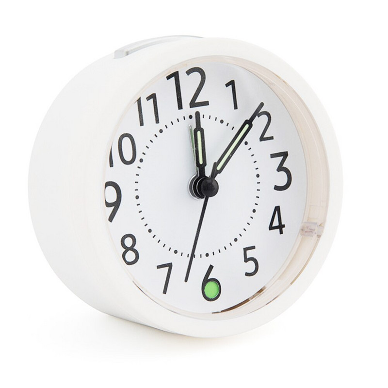 Ceas cu alarmă analogic Silențios, fără ticăituri, amânare de birou, pe noptieră, durabil, luminos, trezire simplă, funcționare cu baterie, design de lumină de noapte