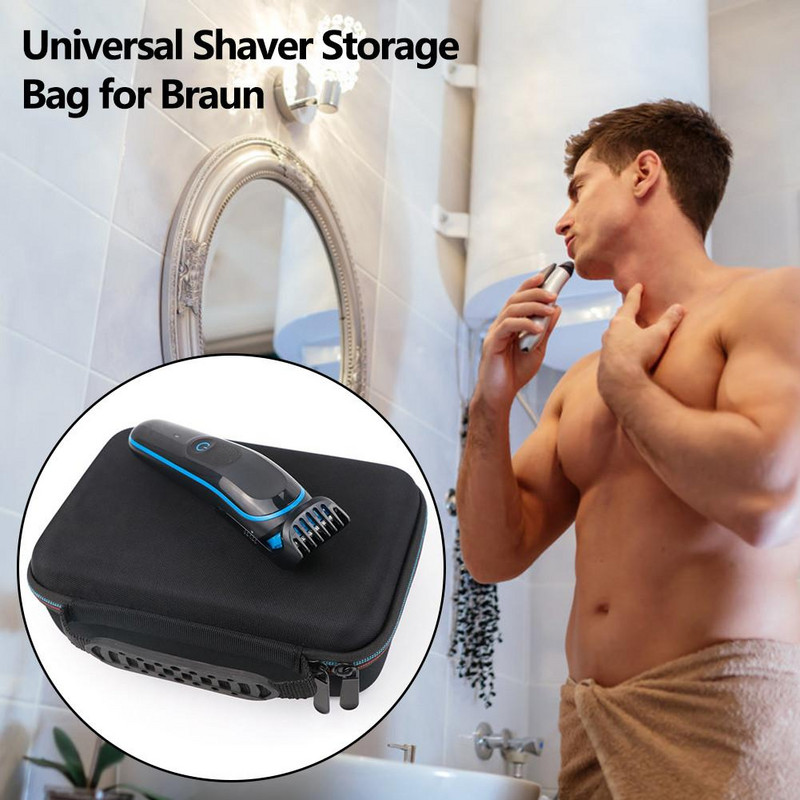 Carcasă de depozitare pentru mașină de tuns, Organizator portabil, rezistent la șocuri, pentru Braun MGK 3020/3040/3060/3080 Organizator pentru bărbați