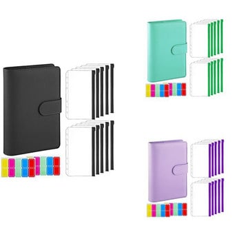 A6 Binder Storage Collect Book Βιβλίο Οικιακού Λογαριασμού Σημειωματάριο Planner Organizer Σύστημα Εξόδων Φύλλα προϋπολογισμού Αυτοκόλλητο επιστολή