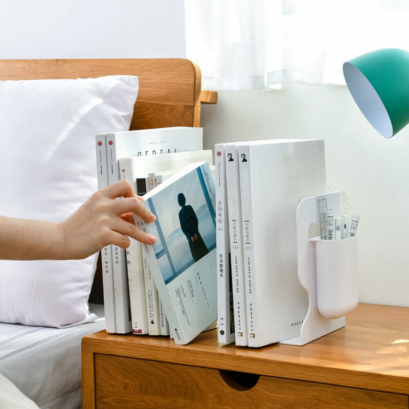 Suport pentru cărți de birou pentru studenți Organizator pentru papetărie de birou Suport cărți din metal în stil simplu Suport pentru cărți Raft retractabil