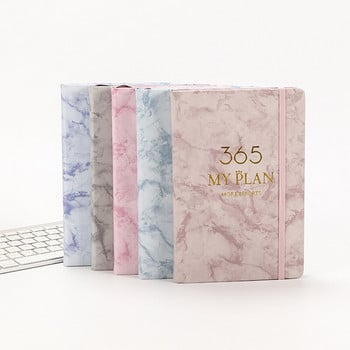 Marble Pattern Agenda Notebook 365 Days Management Plan Calendar Book Notepad Stationery Planner Σχολικό χρονοδιάγραμμα