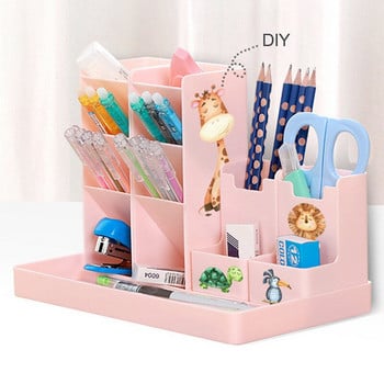 Μεγάλη χωρητικότητα Cute Desk Stand Θήκη Μολυβιού Κουτί αποθήκευσης Desktop Organizer Θήκη Σχολική Χαρτικά Γραφείου