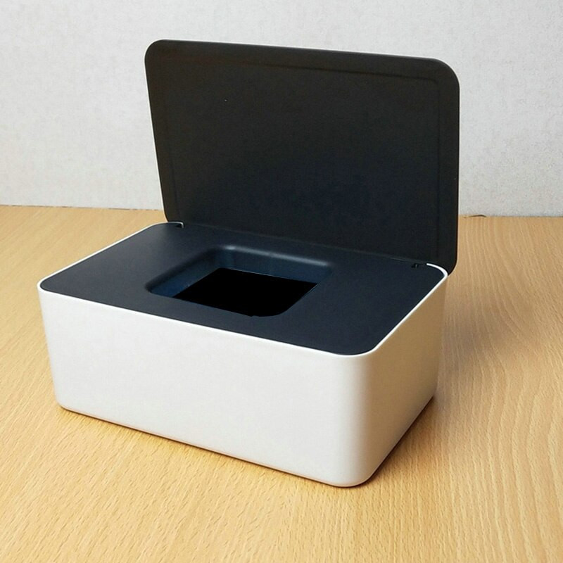 Dulkėms atsparus audinių laikymo dėžutės dėklas drėgnų servetėlių dozatoriaus laikiklis su dangteliu, skirtas namų biurui H88F