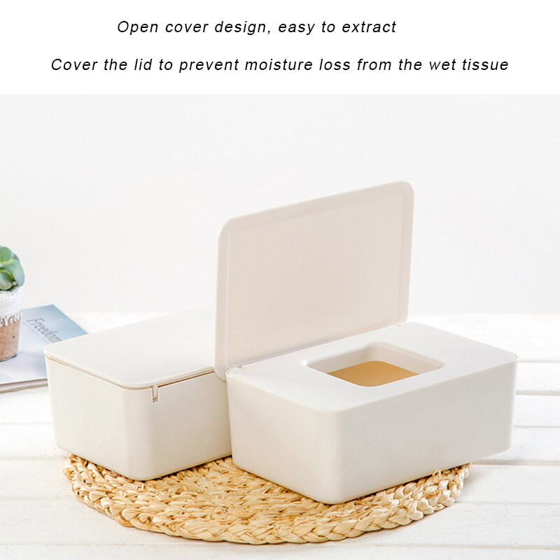 Dulkėms atsparus audinių laikymo dėžutės dėklas drėgnų servetėlių dozatoriaus laikiklis su dangteliu, skirtas namų biurui H88F