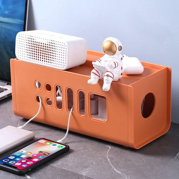 Desktop Wire Cable Organizer Box Data Line Storage Tank USB Lines Box Sorting Case Πλαστικοί κάδοι θήκης Κουτί αξεσουάρ γραφείου