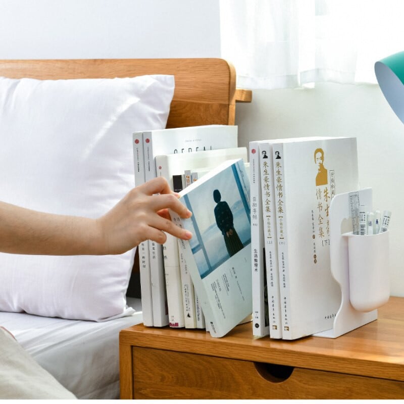 Ištraukiami knygų laikikliai lentynoms Knygų laikiklio stovų rinkinys Reguliuojama knygų lentyna su rašiklio laikikliu Rašomasis rašiklis Biuro priedai