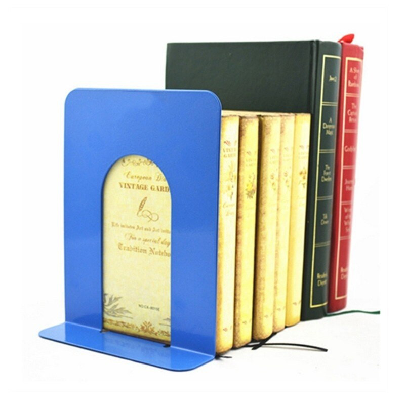 Egyszerű stílusú fém könyvtartók vas tartó íróasztali állványok könyvekhez