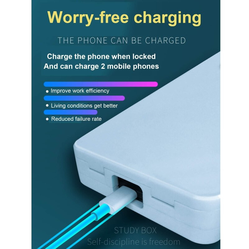 Интелигентни смарт телефони Кутия за автоматично заключване на таймера Избягвайте прекомерната игра на игри за деца Ученици Родители Лек