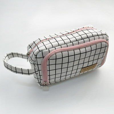 1 buc. Geantă de creion de mare capacitate, simplitate, solidă, pentru studenți drăguți, de mare capacitate, geantă de depozitare Kawaii, rechizite școlare