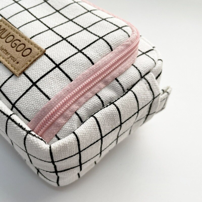 1 buc. Geantă de creion de mare capacitate, simplitate, solidă, pentru studenți drăguți, de mare capacitate, geantă de depozitare Kawaii, rechizite școlare