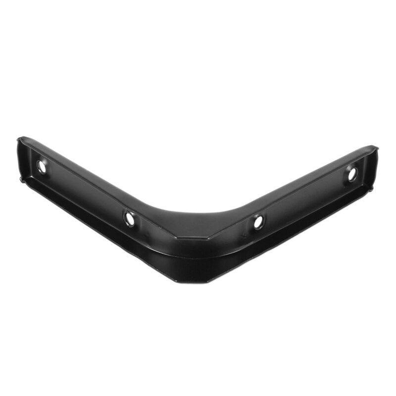8 bucăți Suport pentru raft de perete din fier, 4 x 4 inch Suport pentru raft rezistent Suport unghi de îmbinare decorativ, negru