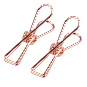 Опаковка от 50 малки метални щипки от розово злато - многофункционални щипки за въже за дрехи