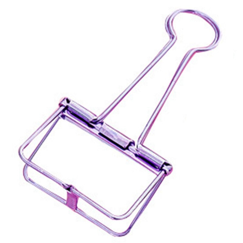 Paprastas metalinis tuščiavidurio uodegos sąvaržos sąvaržos laikiklis biuro rankos sąskaitos spalvos ilgas uodegos segtukas Studento bandomojo popieriaus laikiklis