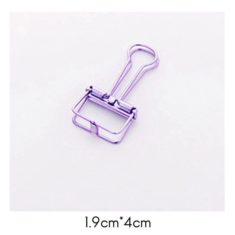 Paprastas metalinis tuščiavidurio uodegos sąvaržos sąvaržos laikiklis biuro rankos sąskaitos spalvos ilgas uodegos segtukas Studento bandomojo popieriaus laikiklis