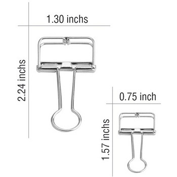Класьор от неръждаема стомана Кух тел с дълга опашка се използва за офис проучване (10 средни + 10 малки)