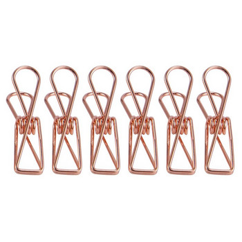 Опаковка от 50 малки метални щипки от розово злато - многофункционални щипки за въже за дрехи