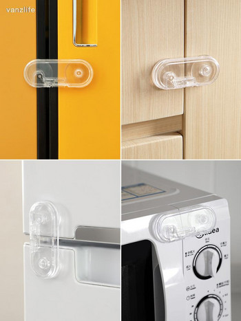 5 τμχ/προστασία συρταριού κλειδαριάς ασφαλείας από σφιγκτήρα χειρός πολλαπλών λειτουργιών κουμπιά κλειδαριάς πόρτας ντουλαπιού ψυγείου για μωρά