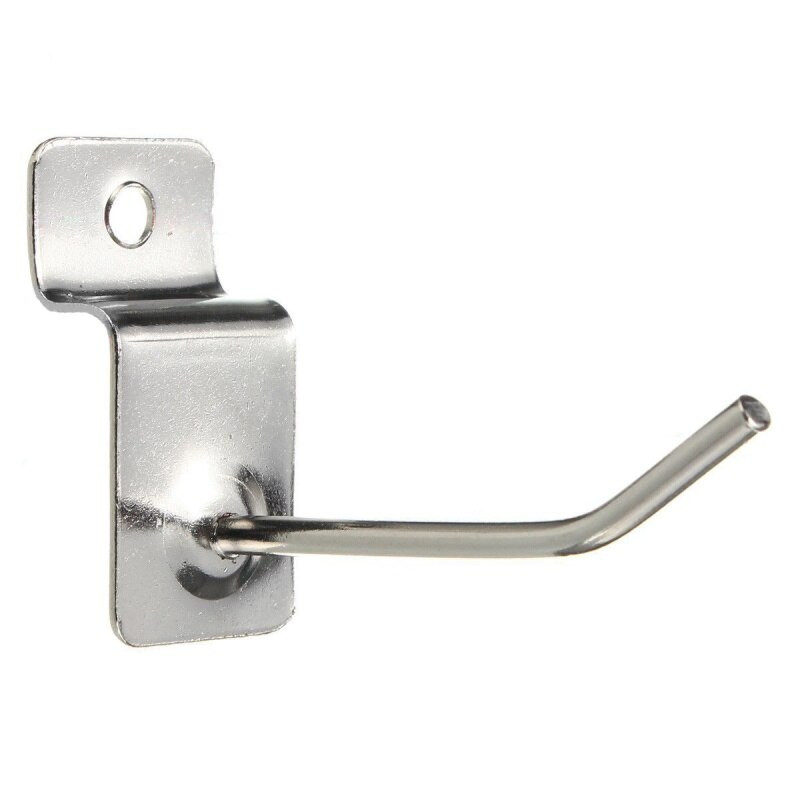 25 x Slatwall Single Hook Pin Shop Display fitting Prong akasztó