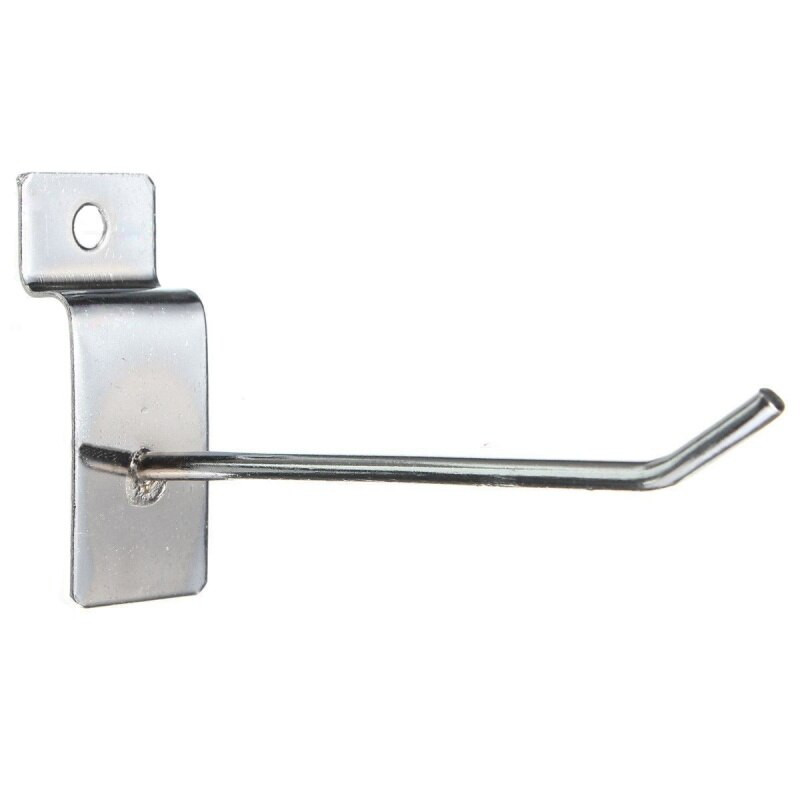 25 x Slatwall Single Hook Pin Shop Display fitting Prong akasztó