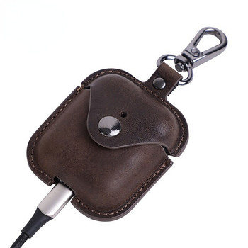 Кожен калъф за Apple 2 Аксесоари за 1 2 Калъф Чанта за съхранение на ключове Луксозен капак за слушалки с ключодържател