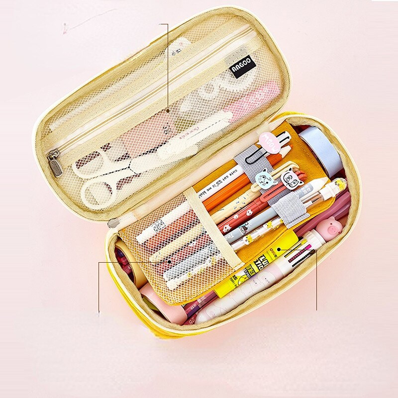 Kišeninis pieštukų dėklas, sulankstomas raštinės reikmenų laikymo krepšys, kosmetikos kelionių studentų mokyklos organizatorius