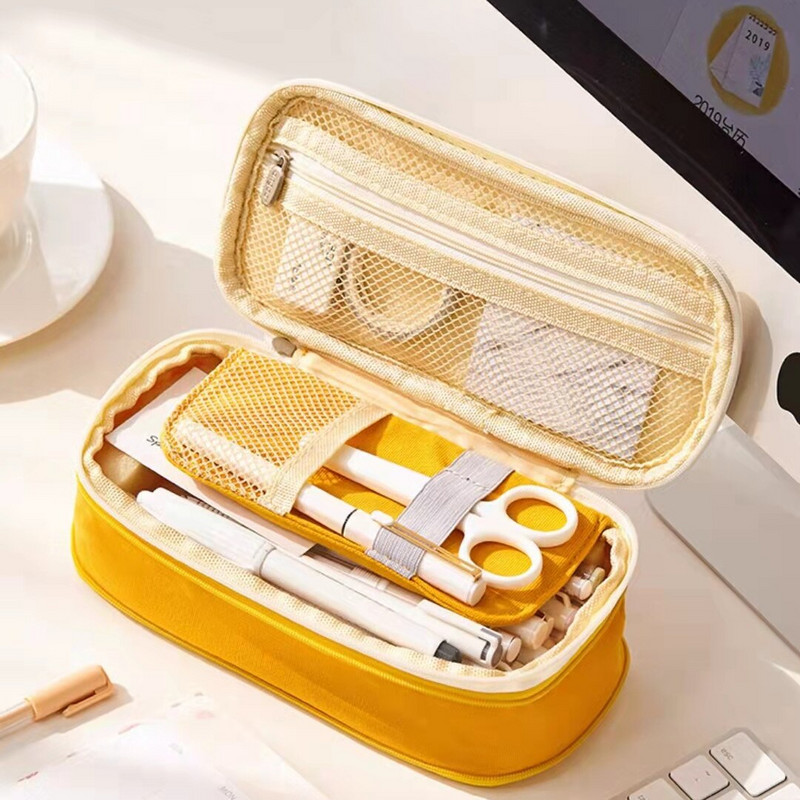 Kišeninis pieštukų dėklas, sulankstomas raštinės reikmenų laikymo krepšys, kosmetikos kelionių studentų mokyklos organizatorius