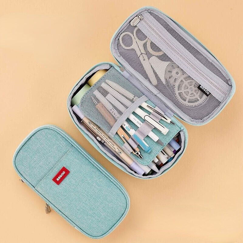 Kišeninis pieštukų dėklas, sulankstomas raštinės reikmenų laikymo krepšys, kosmetikos kelionių studentų mokyklos organizatorius