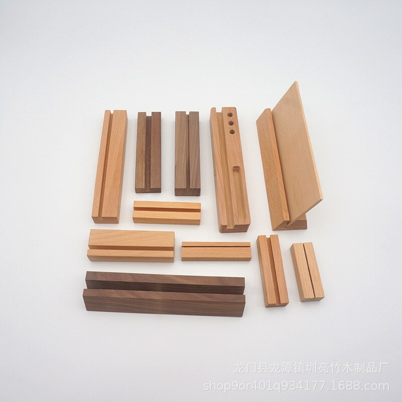 1 vnt medinis nuotraukų stovas vizitinių kortelių laikiklis stačiakampis kortelių laikiklis paveikslėlių laikiklis Rankų darbo atmintinių laikiklis namų biurui