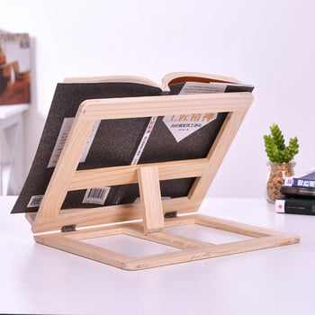 Дървена рамка за четене на рафт за книги Скоба за четене на книги Bookend Tablet PC Поддръжка Музикална стойка Дървена маса Статив за рисуване Канцеларски материали