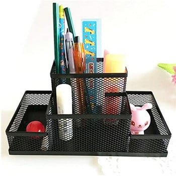 Μεταλλική θήκη για στυλό Creative Stationery Desktop Multifunction Desk Organizer Κουτί αποθήκευσης Δοχείο στυλό Αναλώσιμα γραφείου σπιτιού