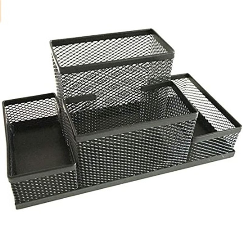 Metalinis rašiklio laikiklis Kūrybinės raštinės reikmenys Stalinis daugiafunkcis rašomasis stalas laikymo dėžutė Rašiklio konteineris Namų biuro reikmenys