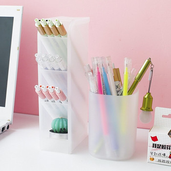 Креативен многофункционален органайзер за настолен плот с 4 решетки, държач за писалка, кутия за съхранение на грим, училищни офис аксесоари, канцеларски материали