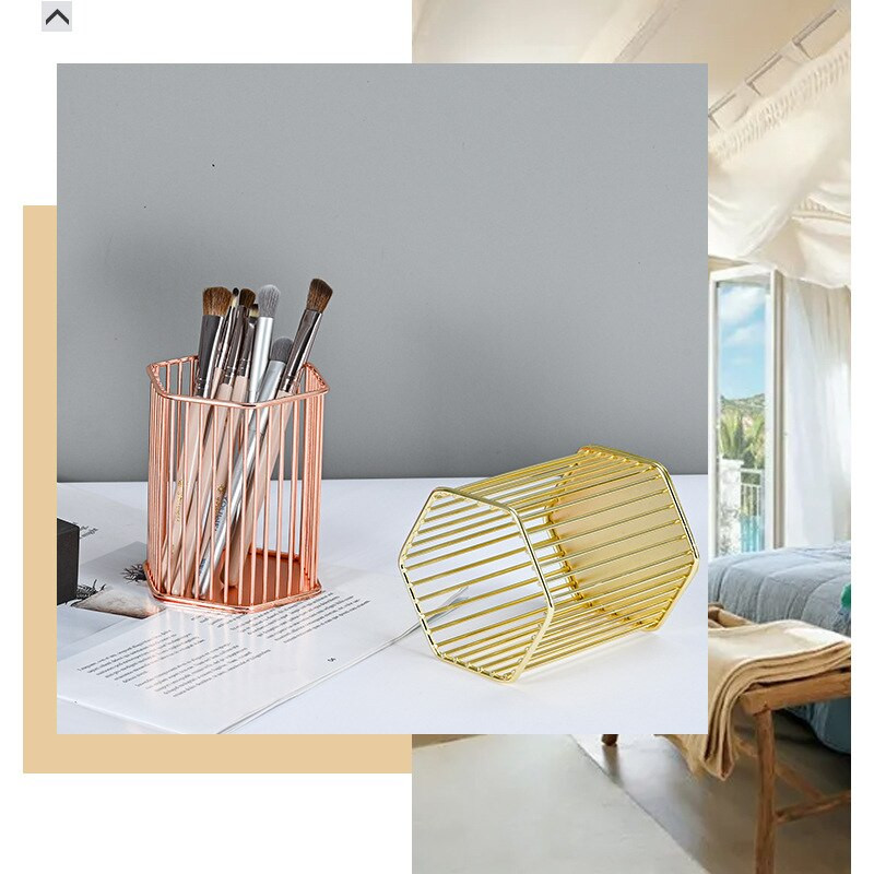 Organizator de birou pentru pixuri Suport perie de depozitare Suport pentru creion de birou pentru rechizite școlare Kawaii Papetarie de birou Cutie de depozitare pentru machiaj