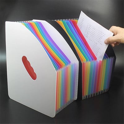 Φάκελος A4 School Office Data Management Folder Storage Plastic Stand 13 Layer Rainbow Inner Page Storage Folder