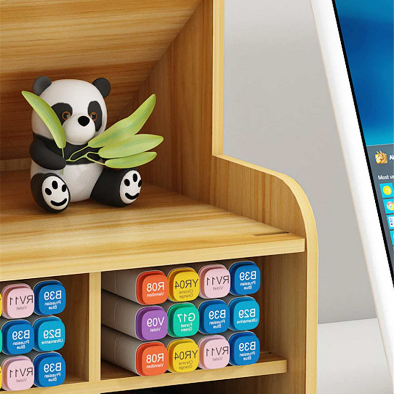 Medinis rašomasis staliukas Daugiafunkcis „pasidaryk pats“ pieštukų laikiklis, stalinis stacionarus namų biuro reikmenų laikiklis