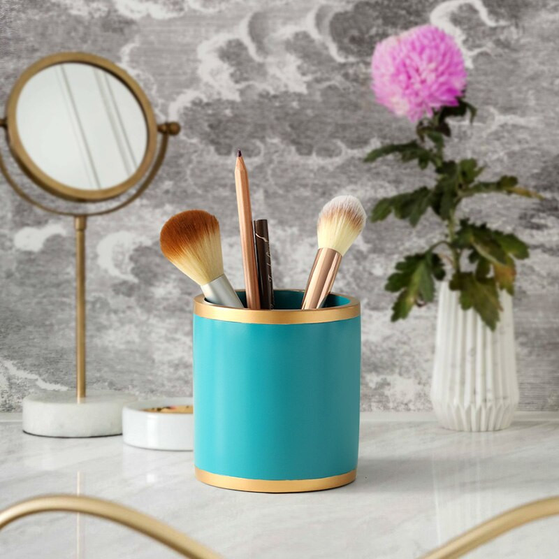 Dervos marbelizo rašiklio laikiklis Rašomasis stovas puodelis vaikiškam pieštuko laikiklio organizatoriui Mokyklos biuras mielas darbastalio namų dekoras