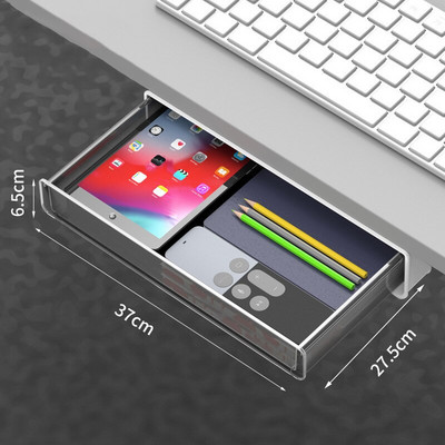 Öntapadó ceruzatartó Iroda íróasztal alatti fiókos asztal Rejtett tárolódoboz Irodaszer-szervező dobozok tollakhoz Notebook fiókos doboz