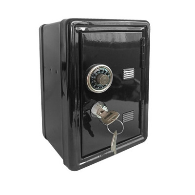 Mini metalinis seifas su raktu Piggy Bank konteinerio laikikliu