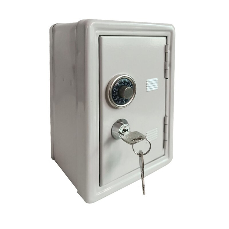 Mini metalinis seifas su raktu Piggy Bank konteinerio laikikliu