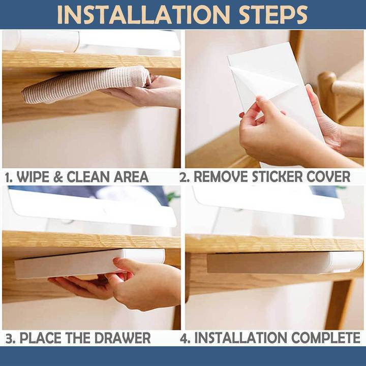 Rašomasis stalas Punch Nemokamas stalčius po stalu Biuro laikymo dėžutė Paslėpta pasta Stilius Produktai Priedai Namų pristatymas