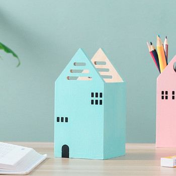 Креативна кутия с държач за канцеларски материали във формата на къща за моливи, маркери, химикалки, инструменти за грим, дистанционно управление, четка за рисуване и други продажби на едро