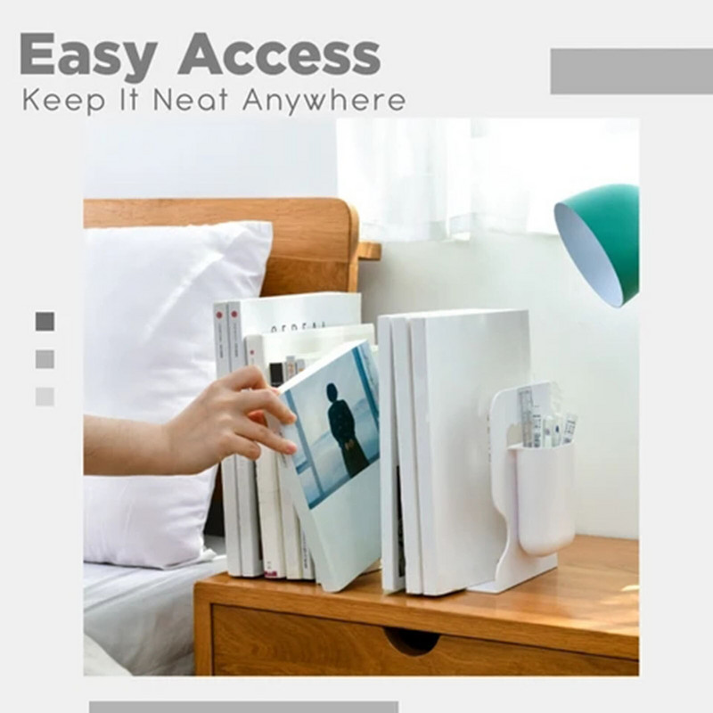 Állítható könyvrögzítők Könyvállvány egy méretű, mindenkinek Bővíthető könyvállvány Hordozható összecsukható polc Teleszkópos könyves irodai eszköz