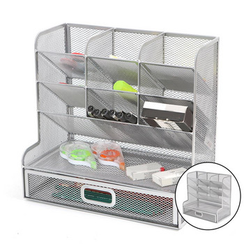 Multi-functional Pen Organizer, Makeup Organizer Cosmetic Storage Case Display Boxes Desktop Storage Box για συνδετήρες γραφείου