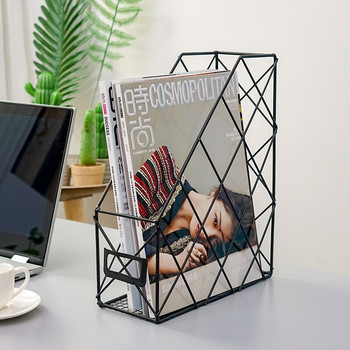 Σκανδιναβικός αέρας απλής γεωμετρίας γραφείου ράφι βιβλιοθήκης προμήθειες γραφείου επιτραπέζιου υπολογιστή κουτί αποθήκευσης φάκελος ράφια