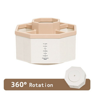 360 Περιστρεφόμενη θήκη για στυλό μεγάλης χωρητικότητας Pp Five Grid Storage Box Organizer επιτραπέζιου υπολογιστή Σχολικό γραφείο Γραφείο Αξεσουάρ σπιτιού 2022