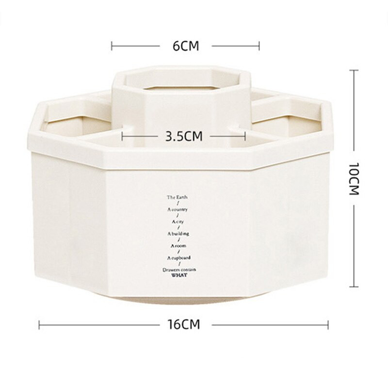 360 Περιστρεφόμενη θήκη για στυλό μεγάλης χωρητικότητας Pp Five Grid Storage Box Organizer επιτραπέζιου υπολογιστή Σχολικό γραφείο Γραφείο Αξεσουάρ σπιτιού 2022