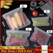 4 bucăți recipiente pentru depozitarea alimentelor din silicon, reutilizabile, pentru păstrare în stare proaspătă, fermoar rezistent la scurgeri, pentru depozitare în frigider, organizator de bucătărie, ambalaj alimentar PEVA