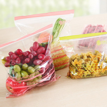 50 τεμ/κιβώτιο Επαναχρησιμοποιήσιμη τσάντα αποθήκευσης φρέσκων τροφίμων Σακούλα με φερμουάρ Σακούλα με κλειδαριά Ψυγείο Αποθήκευση Φρούτων Οργανωτής Τσάντα με φερμουάρ Κουζίνα
