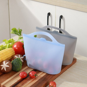 4 συσκευασίες Σακούλες αποθήκευσης τροφίμων σιλικόνης Επαναχρησιμοποιήσιμη τσάντα κατάψυξης για διάφορα τρόφιμα Κατάψυξη Διατήρηση φρέσκου μαγειρέματος Θέρμανση